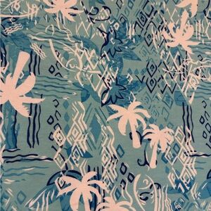 Aqua Palm Print Women's Jacket